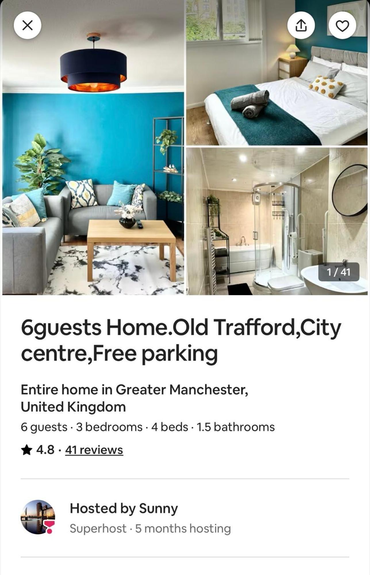 6 Guests House Old Trafford,Media City,City Centre, Free Parking Манчестър Екстериор снимка